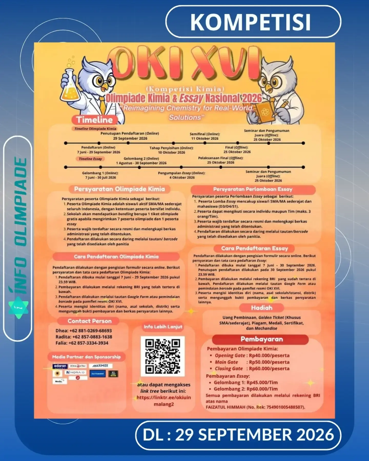 Kompetisi Kimia Nasional (OKI XVI) 2026