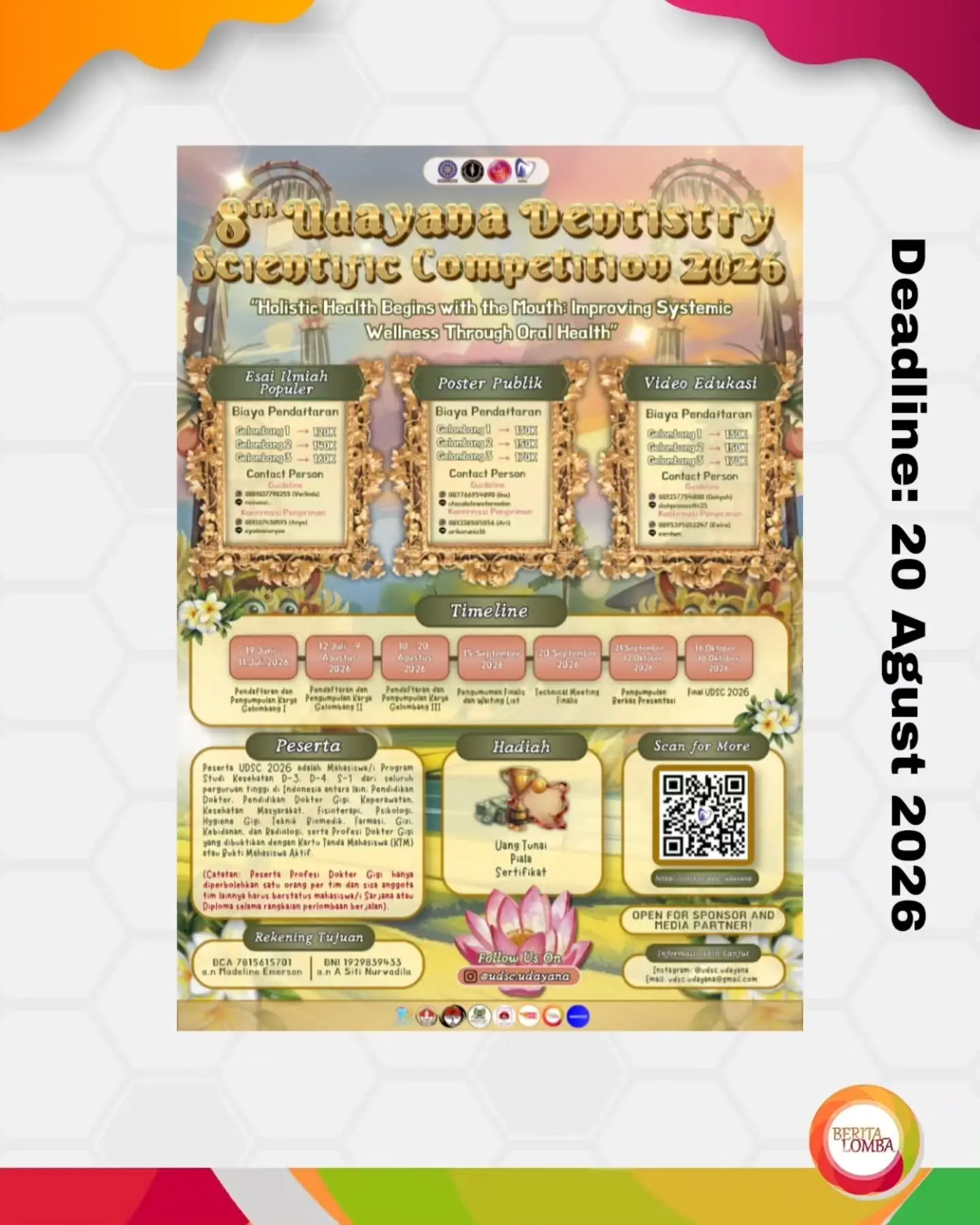 Udayana Dentistry Scientific Competition (UDSC) 2026