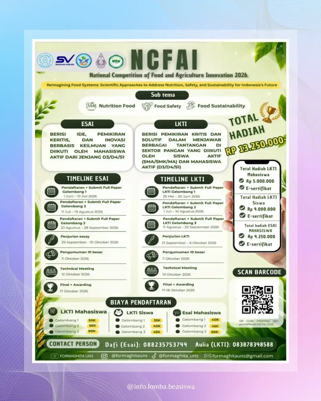 National Competition of Food and Agriculture Innovation (NCFAI) 2026