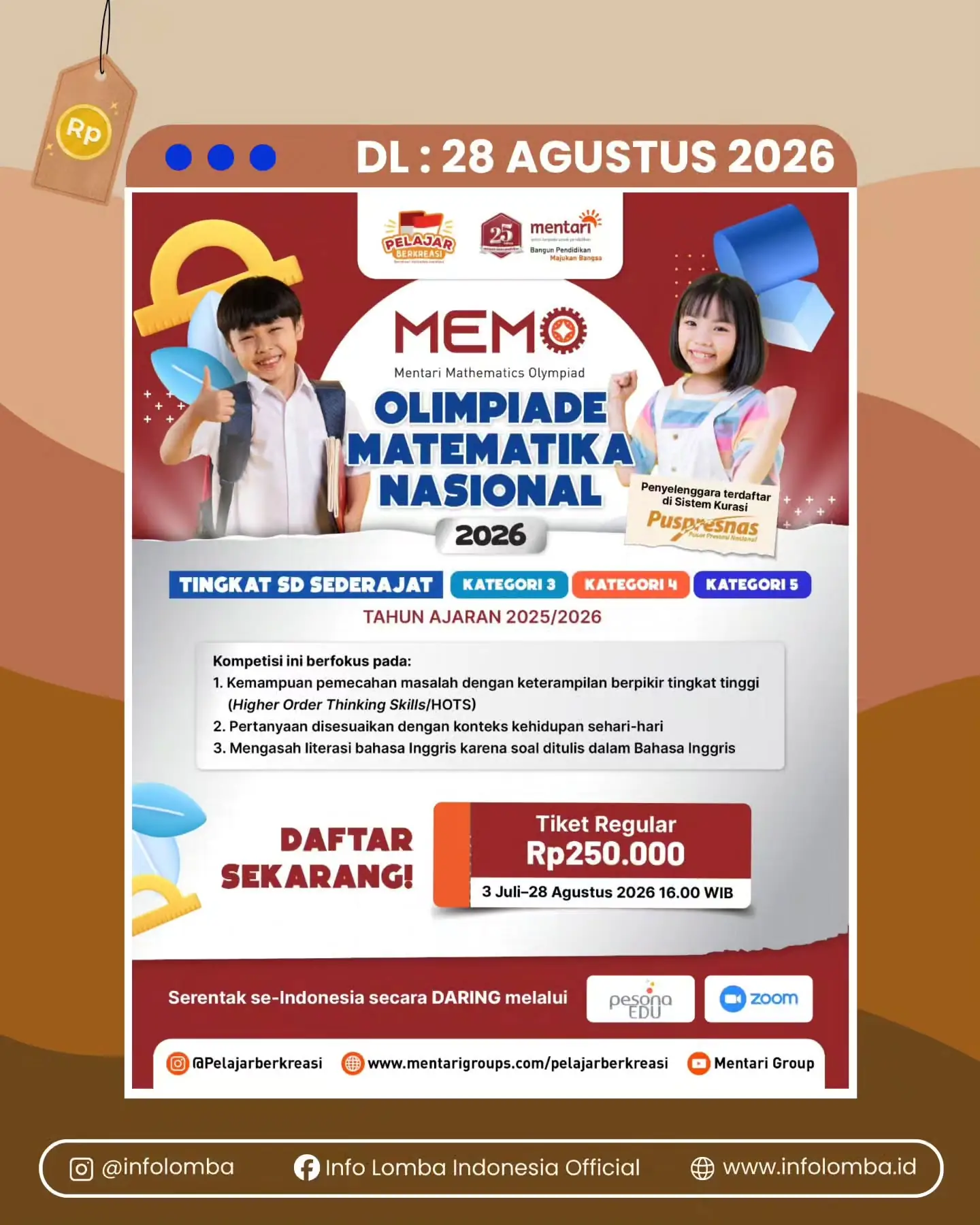 Mentari Mathematics Olympiad (MEMO) 2026