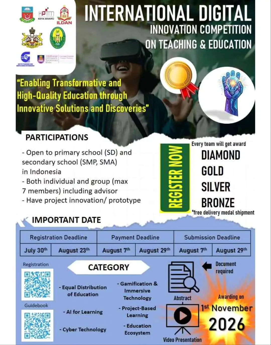 International Digital Innovation Competition on Teaching & Education (IDICTE) 2026