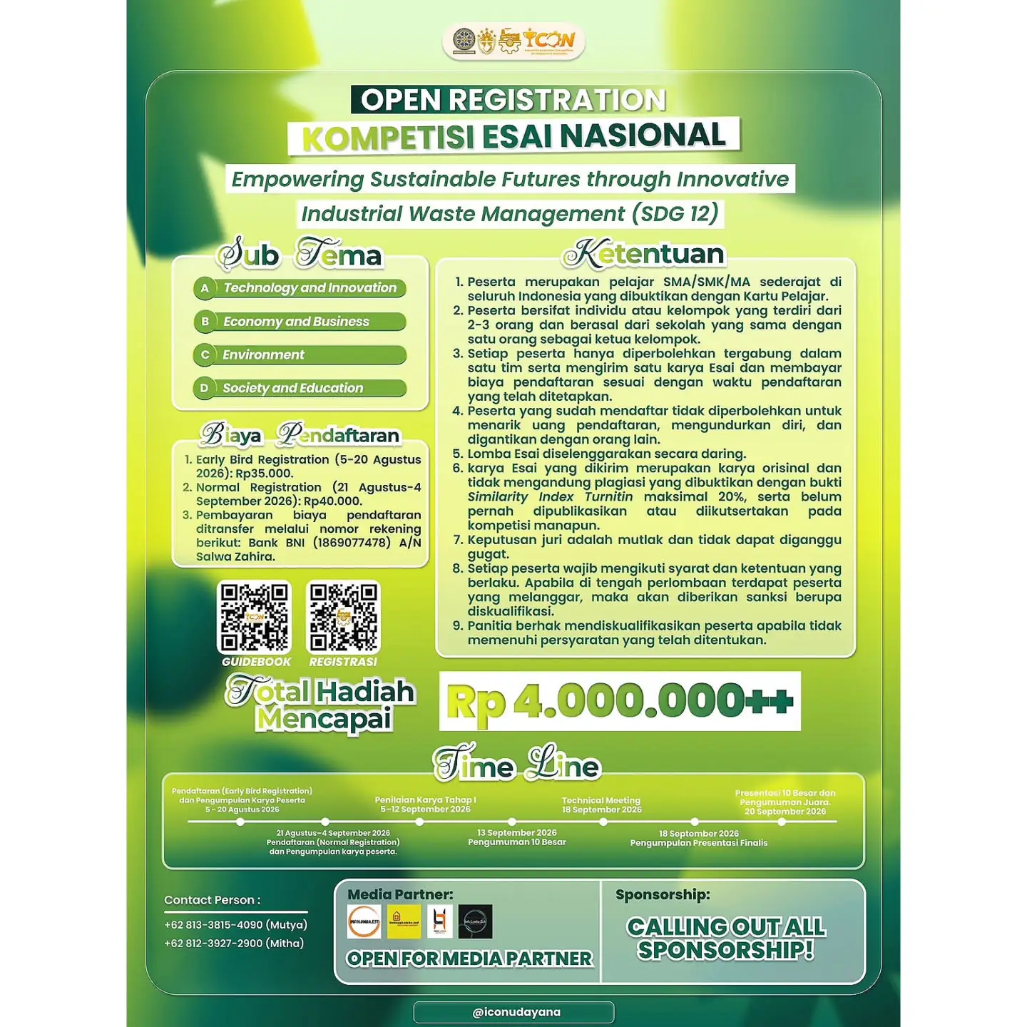 Industrial Academic Competition on Research & Innovation (ICON) 2026