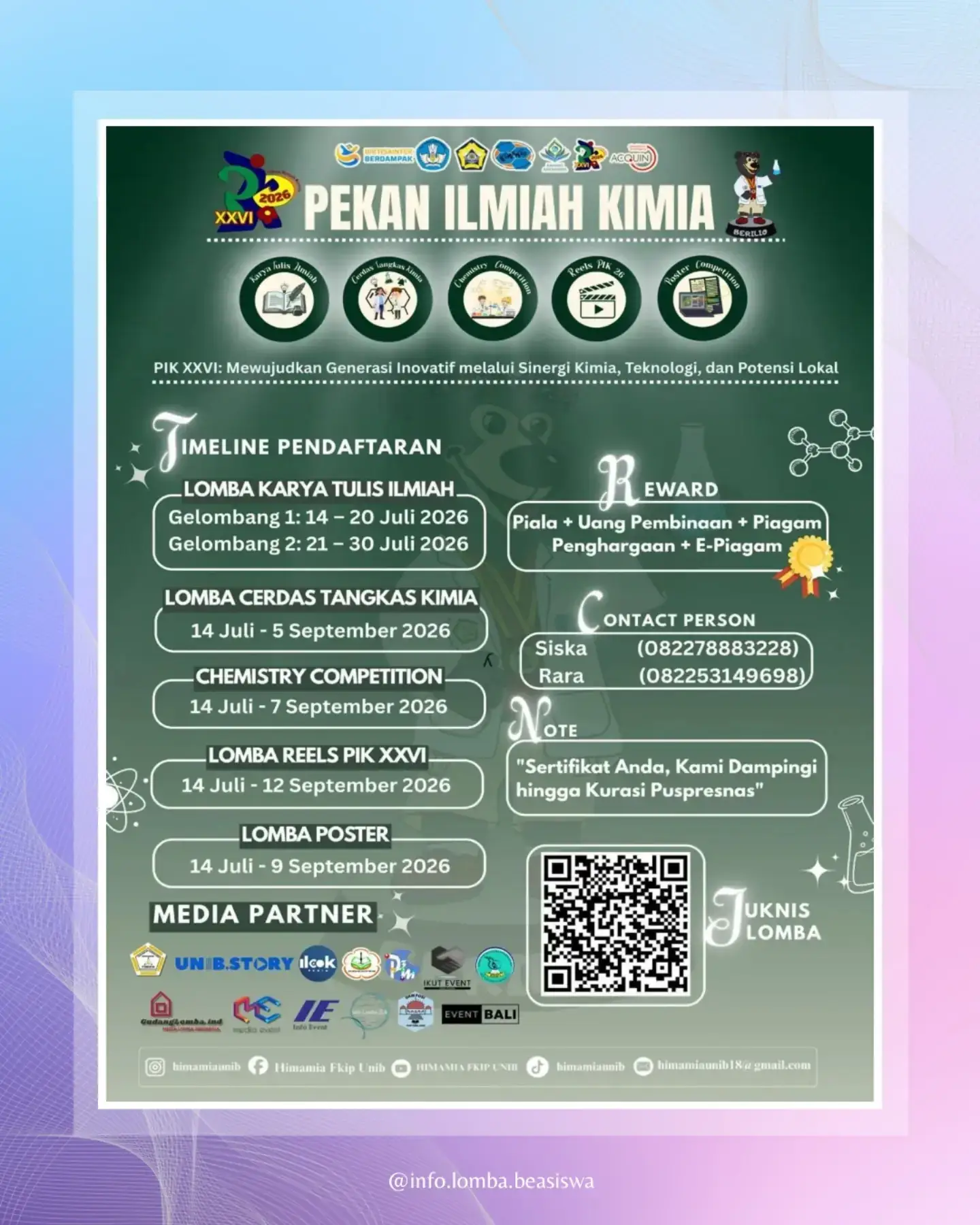 Pekan Ilmiah Kimia (PIK) XXVI