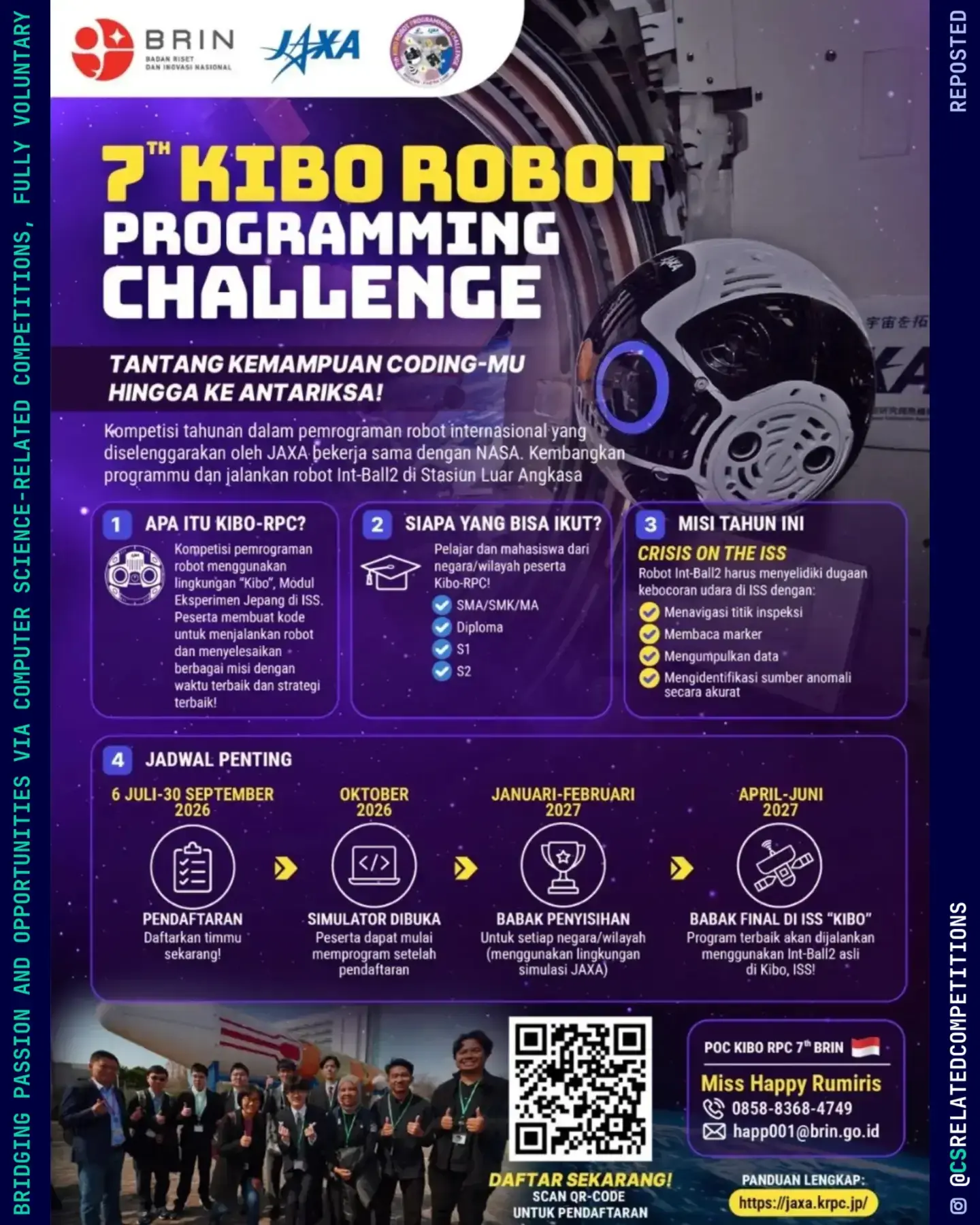 7th Kibo Robot Programming Challenge (Kibo-RPC) 2026–2027