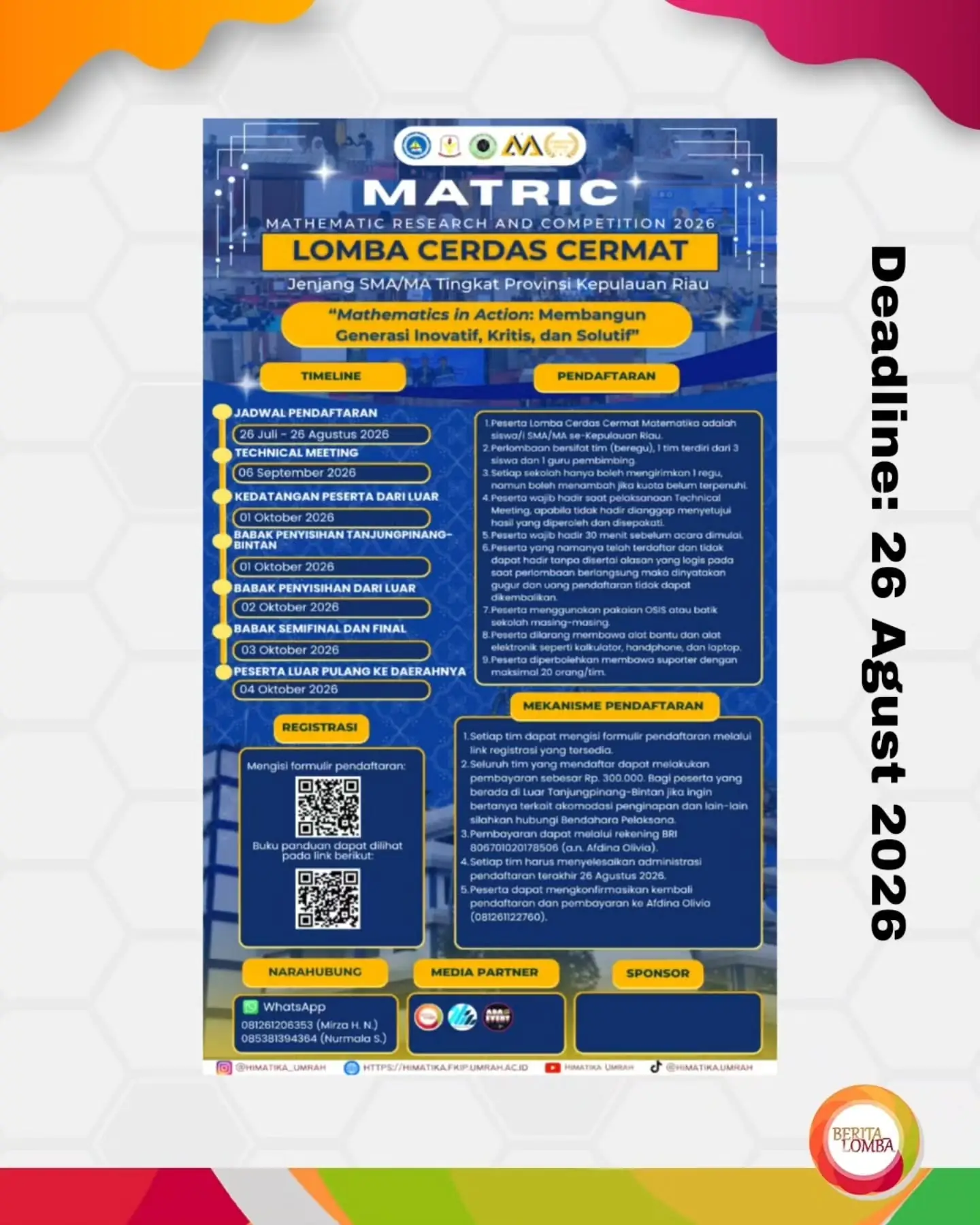 Mathematics Research and Competition (MATRIC) 2026