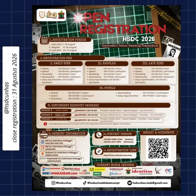 HSDC 2026 (Hasanuddin School Debating Competition)