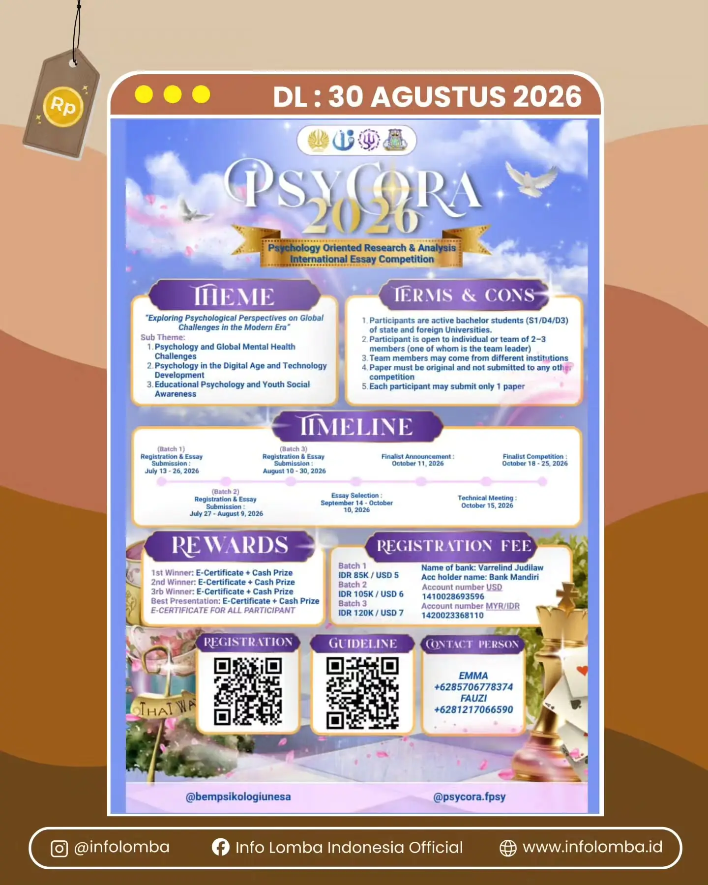 Psychology Oriented Research & Analysis International Essay Competition (PSYCORA) 2026