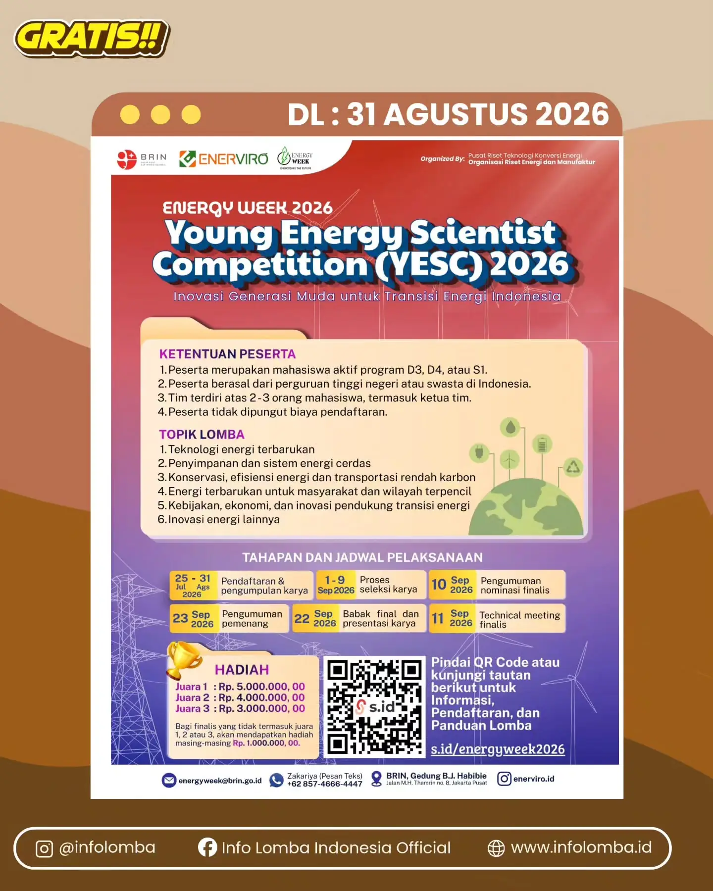Young Energy Scientist Competition (YESC) 2026