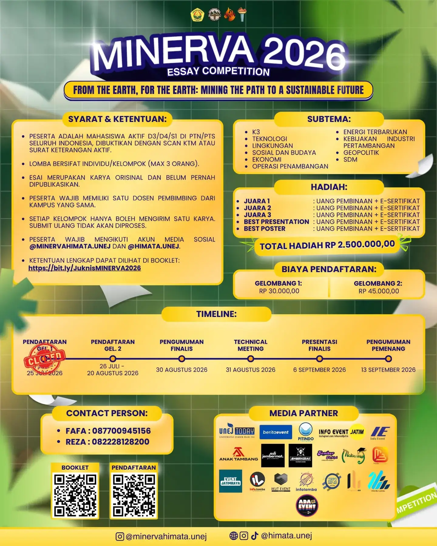 MINERVA 2026 Essay Competition